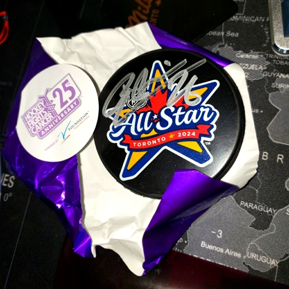 Rasmus Dahlin All-Star 2024 Signed Puck - Picture 2 of 3